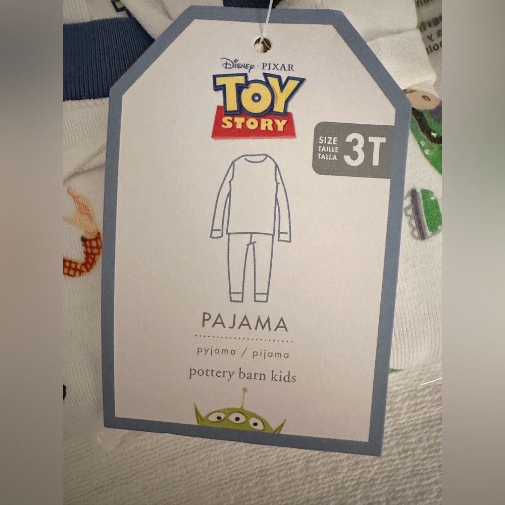 Pottery Barn Kids Toy Organic Cotton Pajamas- 3T - Picture 3 of 9